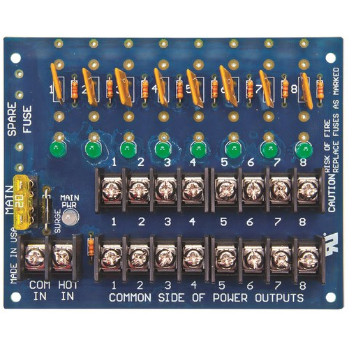 Securitron PDB-8F2 Power Distribution Board 8 Fused Output, 2 Amp Each